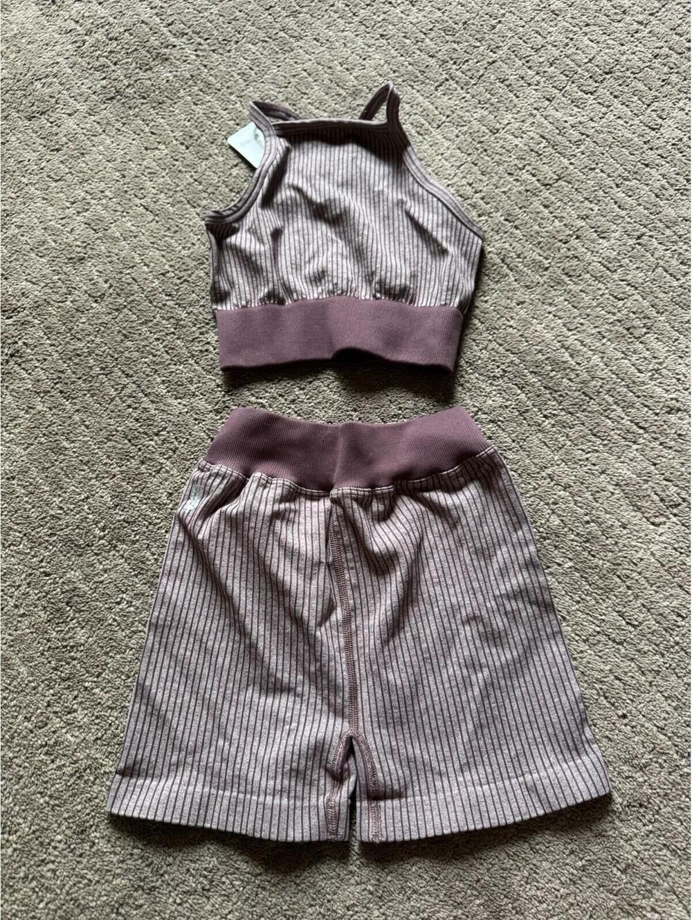 fp movement Women’s Activewear Tank And Shorts Set Size XS/S Purple $168